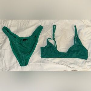 Triangl Swimwear Emerald Shimmer Bikini Set